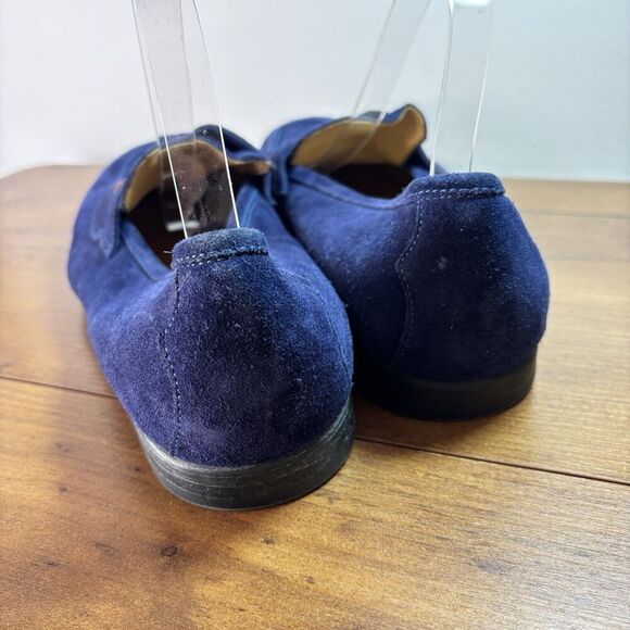 Robert Graham Sandhills Navy Blue Suede Penny Loafers Shoes Slip Ons Size 11 D main image 9